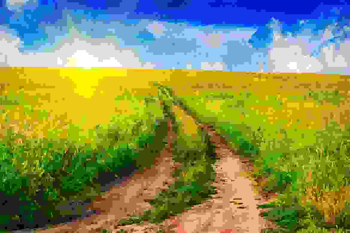 Picturesque landscape painting